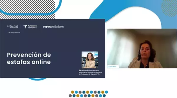 Concienciamos sobre la prevención de las estafas online a los supercuidadores de Fundación Telefónica